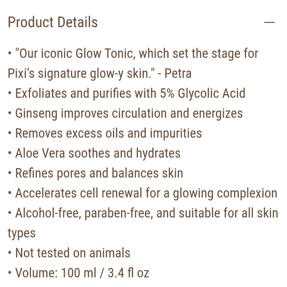 NEW Pixi Glow Tonic  3.4oz - Picture 3 of 3